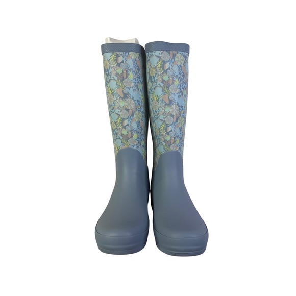 Helly Hansen Women's Tall Floral Spring Rain Boots Blue Print Waterproof Size M - Picture 2 of 10